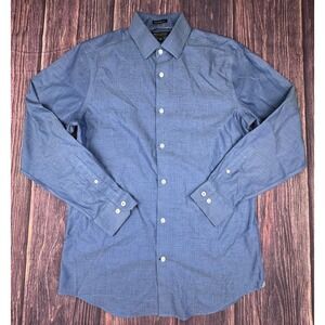 Banana Republic Dress Shirt M Blue Cotton Professional Standard Fit Button‎ Down